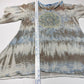 Reina Open Knit Top Sz 2 Tie Dye Short Sleeve Shirt Rhinestones Jewels EUC