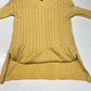 American Eagle Cable Knit Sweater Sz Small Womens Yellow Zippers Long Sleeve Top