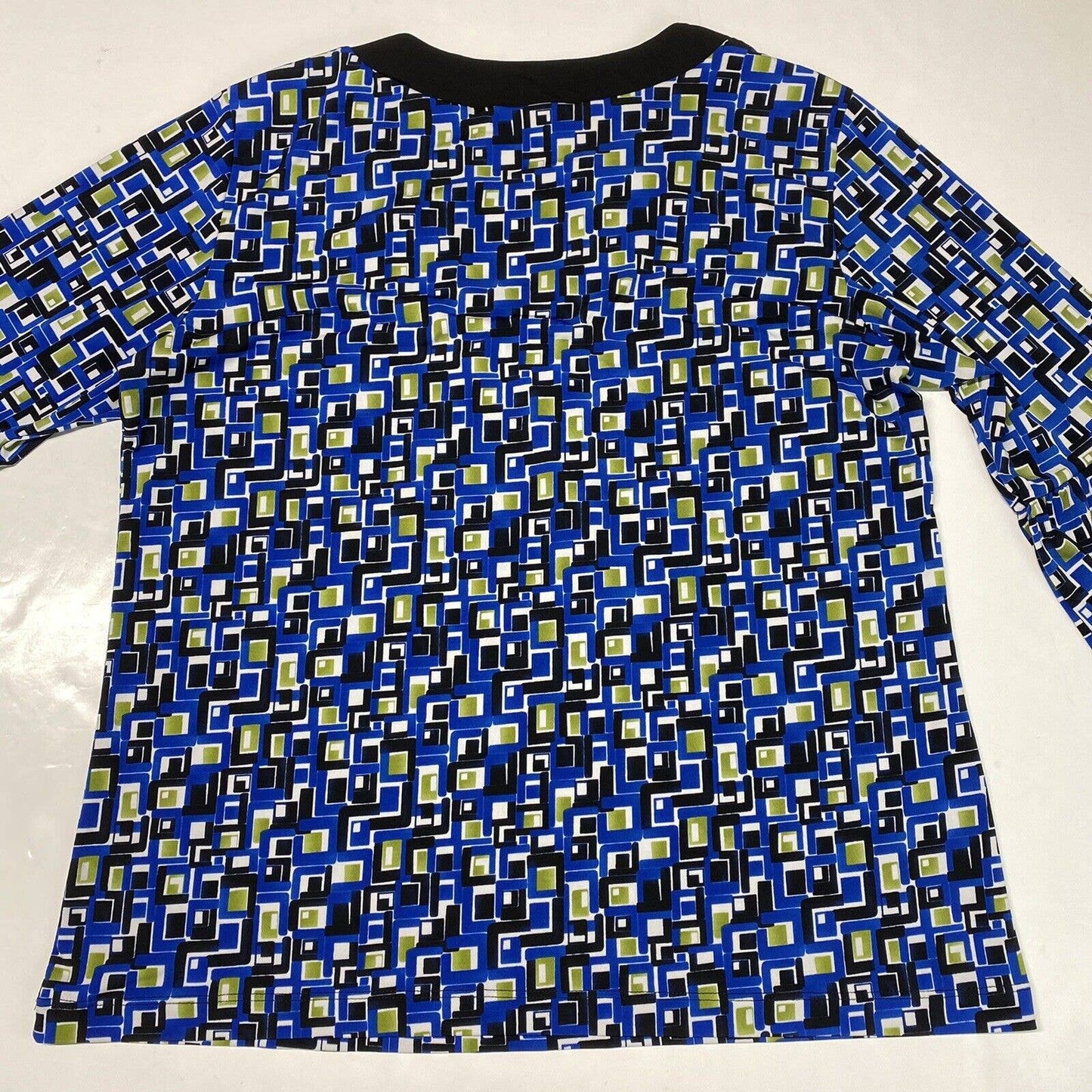 Chicos Blouse Sz 3 (US 16 / XL) Womens 3/4 Bell Sleeve Retro Multicolor EUC