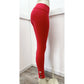 Beyond Yoga Red Leggings Womens XSmall Super Soft Stretchy Active Pants Cut Outs