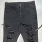 American Eagle Curvy High Rise Jegging Sz 10 Next Level Black Denim Jeans Holes