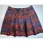Lane Bryant Floral Skirt 20 Red/Purple/Black Gradient A-Line Pleats Zipper EUC
