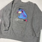 Disney EEYORE Sweatshirt XL Gray Embroidered Winnie Pooh Donkey Long Sleeve Top