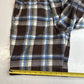 Abercrombie & Fitch Plaid Shorts Mens 32 Brown Preppy Button Fly Heavy Cotton