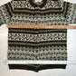 Vintage Jersild Wool Cardigan M/L Olive Green Fair Isle Button Front Sweater EUC