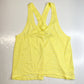 Zyia Active Nimbus Split Back Tank Top Large Yellow Open Back Sheer Stripe EUC