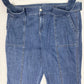 Lane Bryant Straight Leg Chambray Pants 14 High Rise Belted Lyocell Blend Jeans