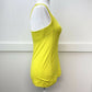 Lululemon Yellow Cross Back Tank Top Padded Bra Athletic Workout *No Size Tag*