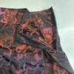 Lane Bryant Floral Skirt 20 Red/Purple/Black Gradient A-Line Pleats Zipper EUC