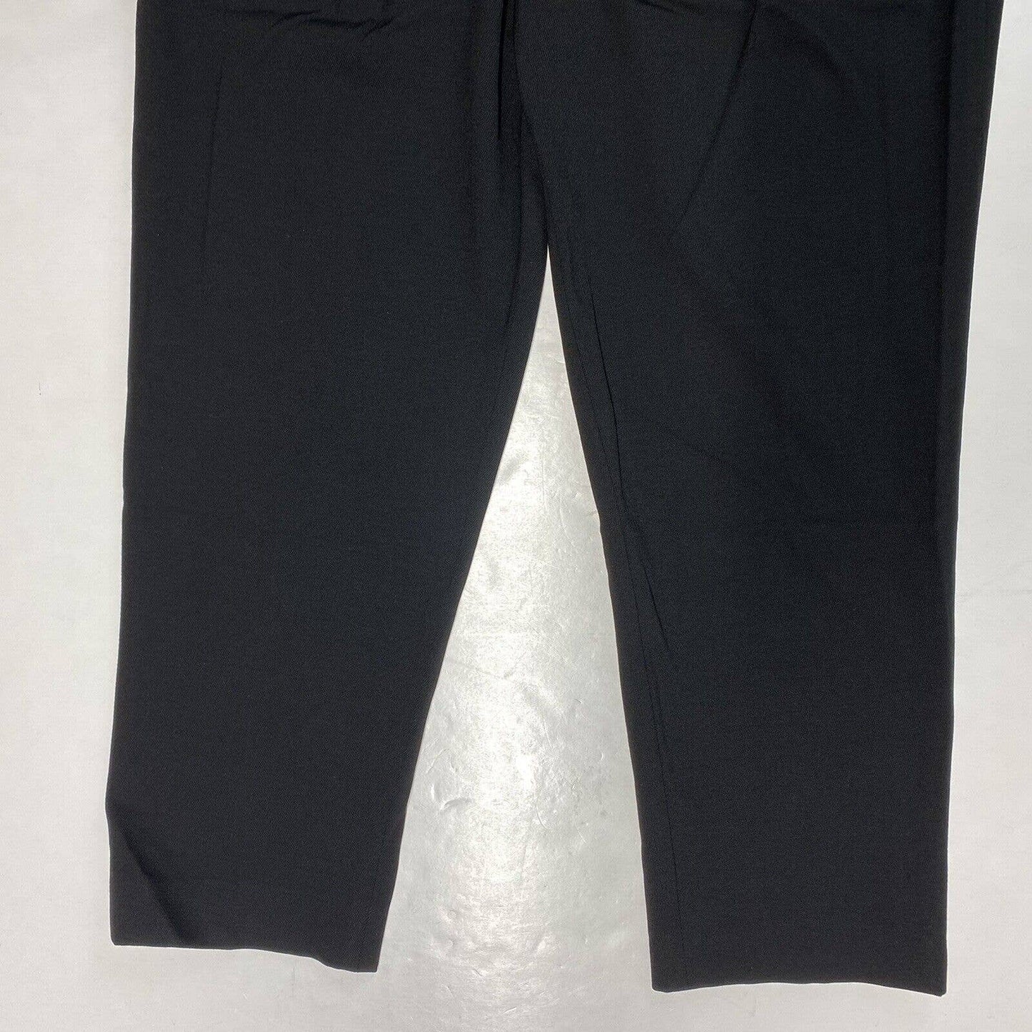 Vince Ankle Crop Dress Pants Sz 8 Women Black High Rise Belted Wool Blend Career