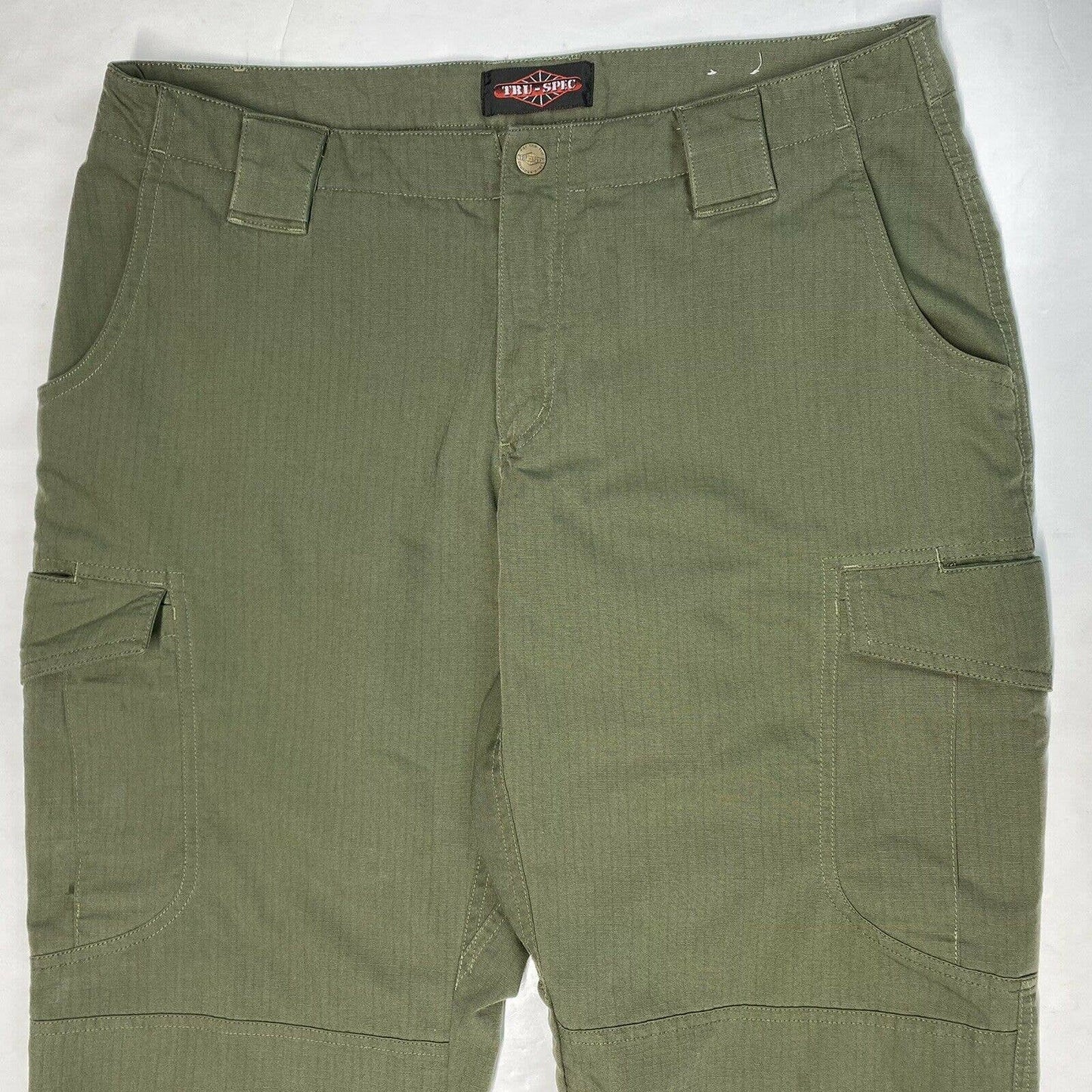 TRU SPEC Tactical Pants Sz 14 Womens Green Uniform Cargo Utility Ripstop EUC