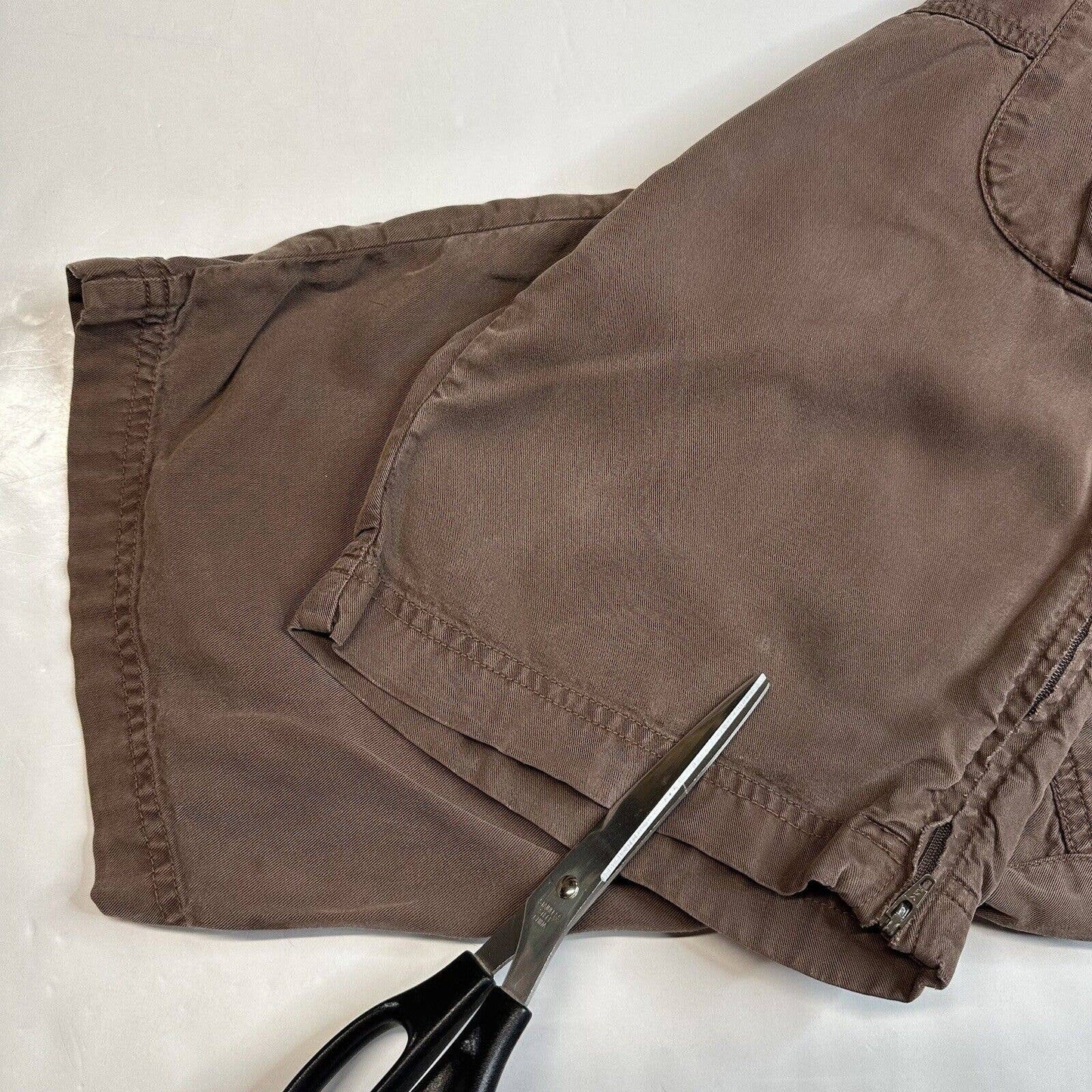 J Jill Cargo Crop Pants Womens 10 Petite Brown Tencell/Lyocell Casual Leisure