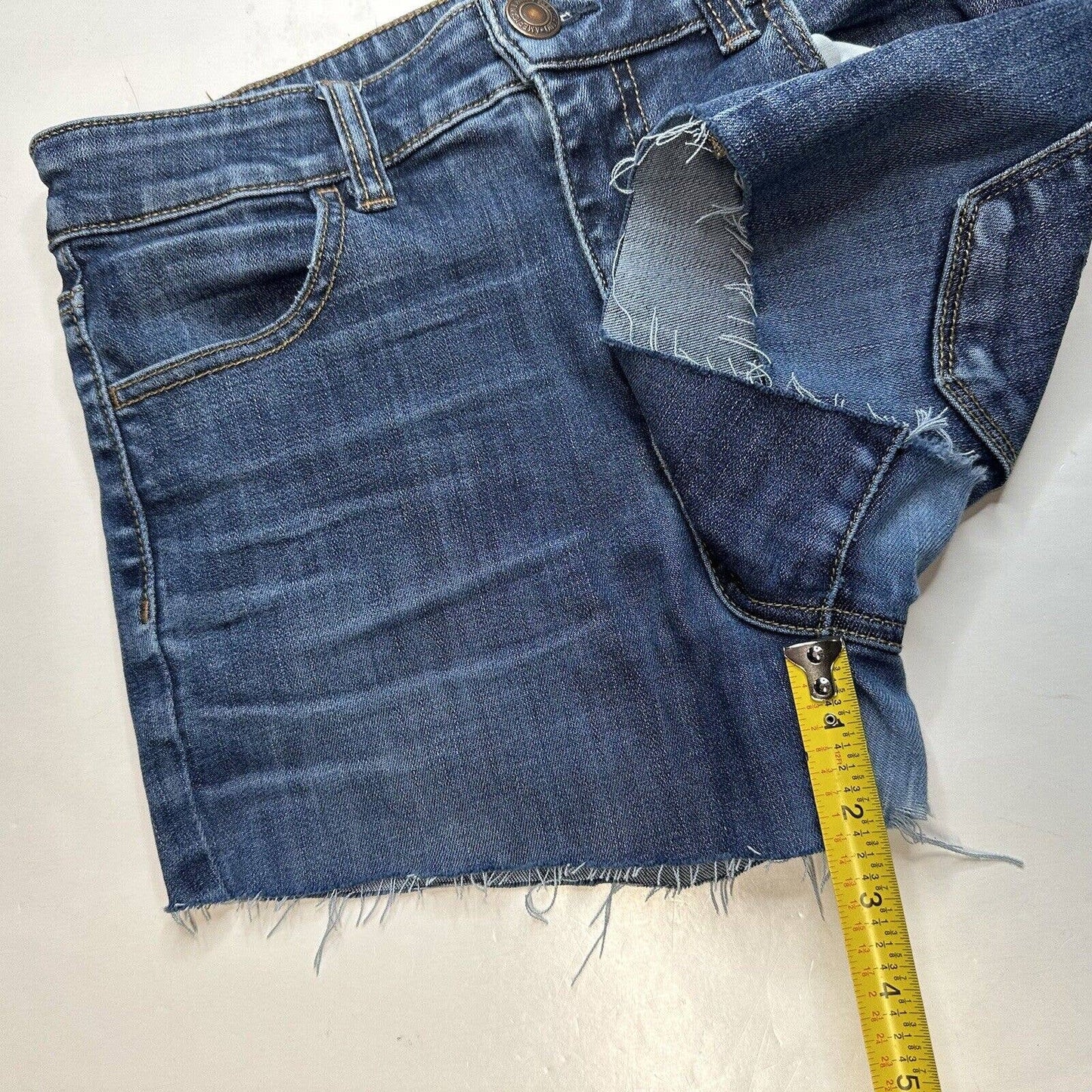 American Eagle Hi-Rise Cut Off Shorts 10 Next Level Stretch Denim Jean Distress