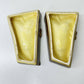 Pair Of Vintage Mid Century Modern Ceramic Leaf Ashtrays 1950s 1960s Atomic Age